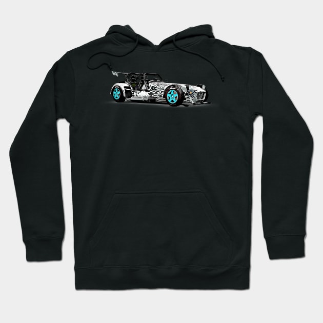 Caterham R500 Custom Cartoon Hoodie by Auto-Prints